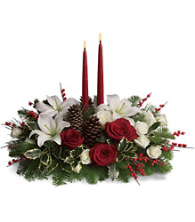 Christmas Wishes Centerpiece from Westbury Floral Designs in Westbury, NY